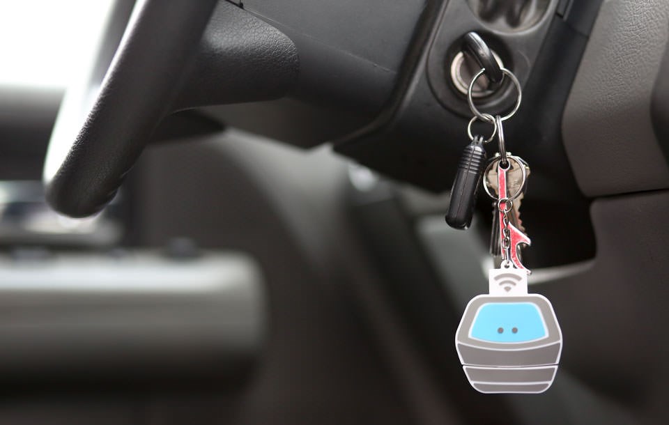 Cyan Sky Keychain